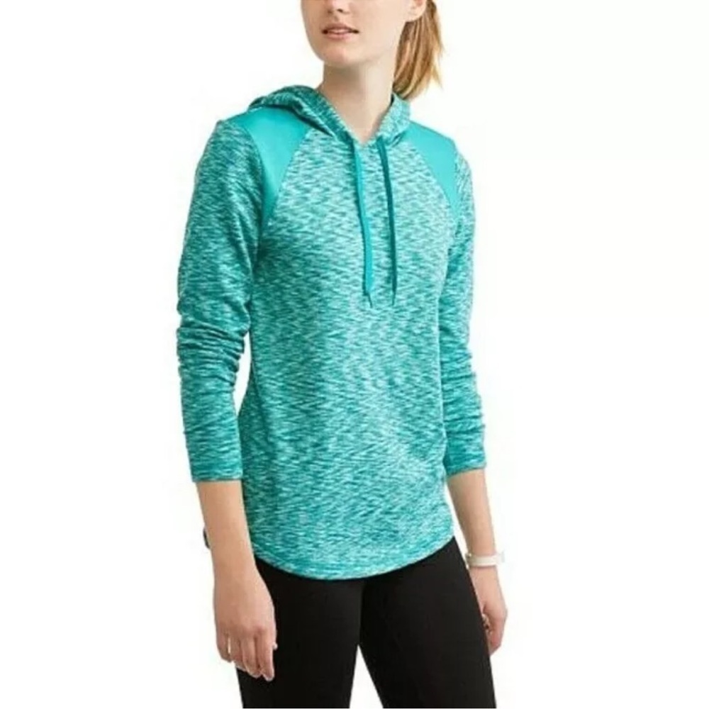 Danskin Now Women's Performance Pullover Teal Hoodie Size XL